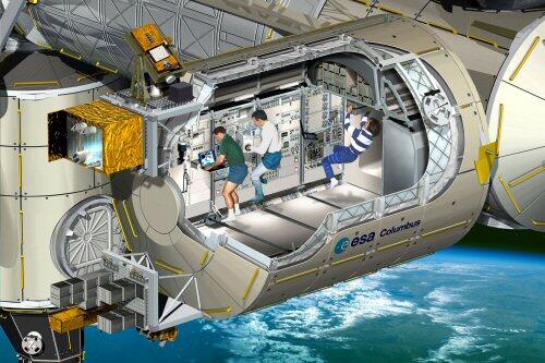 Die 'Columbus' ist an der ISS angedockt