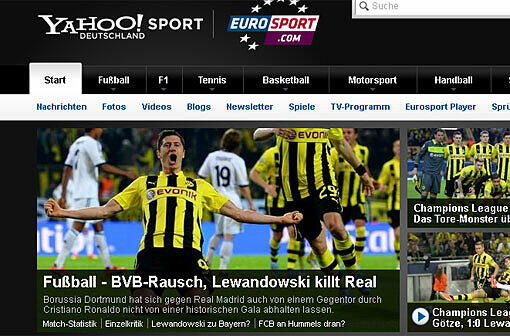 "Lewandoski killt Real", macht Eurosport auf