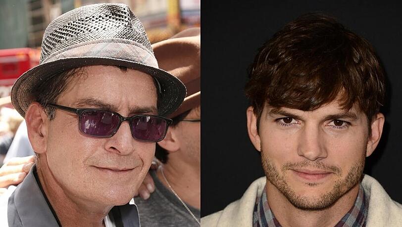 Diese beiden werden wohl keine Freunde mehr: Charlie Sheen (li.) und Ashton Kutcher Diese beiden werden wohl keine Freunde mehr: Charlie Sheen (li.) und Ashton Kutcher