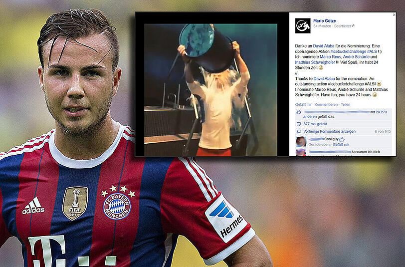 Mario Götze macht mit bei der IceBucketChallenge
