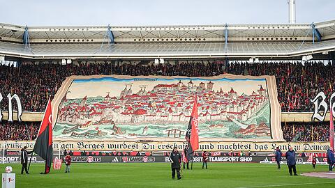 Die Nürnberger Fans zeigten ein imposante Choreohraphie.
