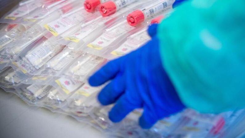 Testsets mit Abstrichstäbchen liegen in einem Testzentrum für Corona-Verdachtsfälle. Foto: Jens Büttner/dpa-Zentralbild/dpa/Symbolbild