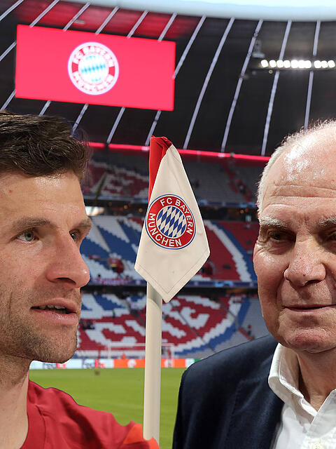 Ungereimtheiten bei der Trennung: Thomas Müller (l.) und Bayern-Ehrenpräsident Uli Hoeneß.