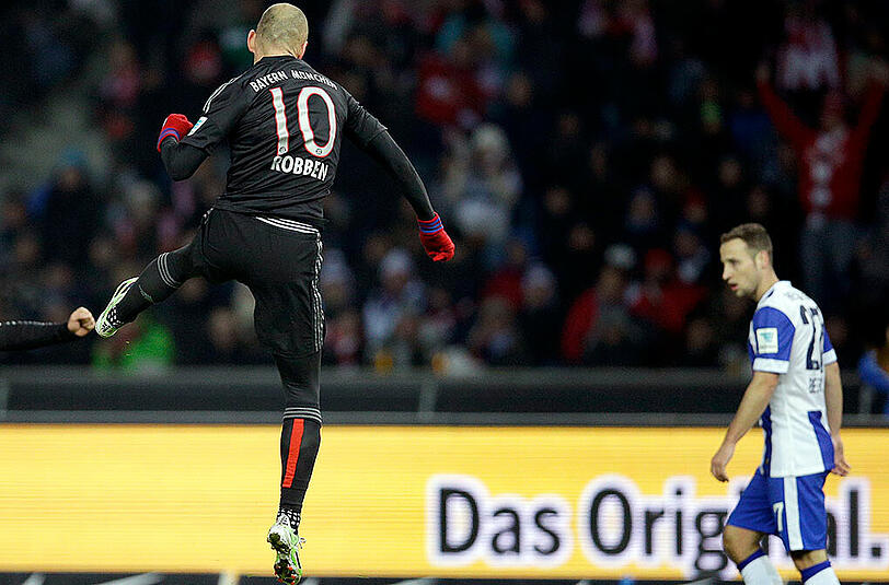 Arjen Robben: Torjubel nach dem 0:1 gegen Hertha BSC in Berlin.