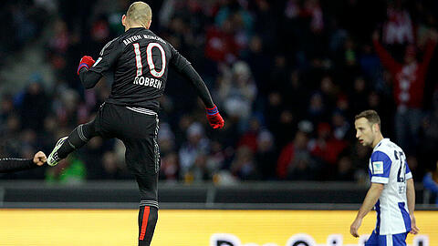 Arjen Robben: Torjubel nach dem 0:1 gegen Hertha BSC in Berlin.
