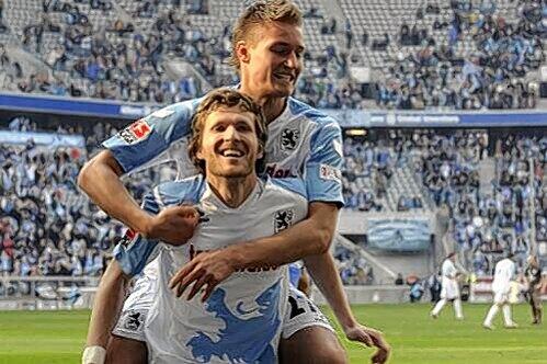 Vergangene Saison waren sie das Stammduo im Löwen-Sturm, am Freitag gegen Hansa Rostock dürfen die beiden Angreifer Benny Lauth und Manuel Schäffler (oben) wieder gemeinsam ran.