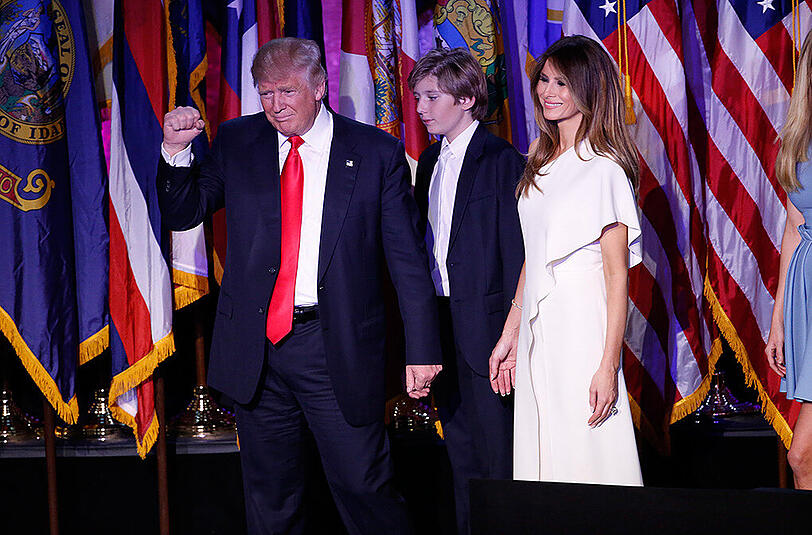 Neuer US-Präsident: Donald Trump bei seiner Ankunft in New York, nachdem das Ergebnis klar ist.