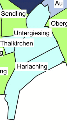 Untergiesing-Harlaching - Miet-Schnitt: 13,10-13,80 Euro/m2 Viel wird sich hier wohl nicht tun, zumindest bei der Bevölkerung. Nur 5,7 Prozent Wachstum soll es geben, mickrig im Gegensatz zum Stadt-Schnitt von 14,9 Prozent. Der ohnehin recht alte Stadtbezirk wird weiterhin altern. Das Viertel wird nur sehr langsam wachsen. Das sorgt natürlich für ein knappes Angebot und viel Druck auf die Preise.