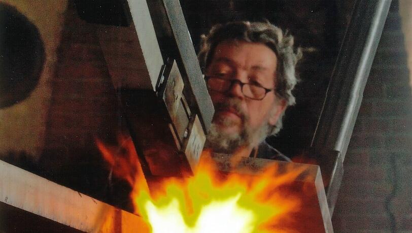 Otto Baier bei der Arbeit. Otto Baier bei der Arbeit.