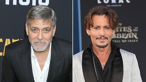 Sowohl George Clooney (l.) als auch Johnny Depp wirkten zu Beginn ihrer Karrieren in Horrorfilmen mit.
