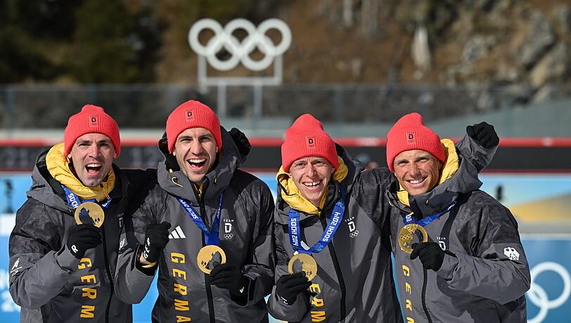 So sehen Olympiasieger aus. So sehen Olympiasieger aus.