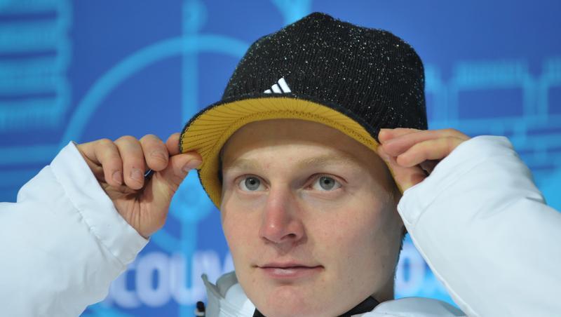 Pascal Bodmer sitzt ganz entspannt bei der Pressekonferenz in Whistler. Pascal Bodmer sitzt ganz entspannt bei der Pressekonferenz in Whistler.