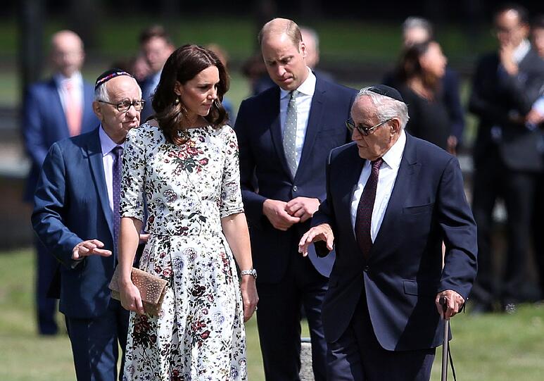 Kate und William besuchen mit Holocaust-Überlebenden das Konzentrationslager Stutthof in der Nähe von Danzig (Polen).