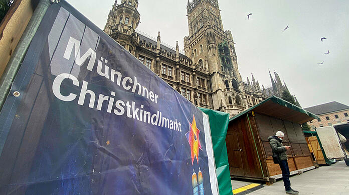 Auch in diesem Jahr kann der Christkindlmarkt auf dem Marienplatz nicht stattfinden.