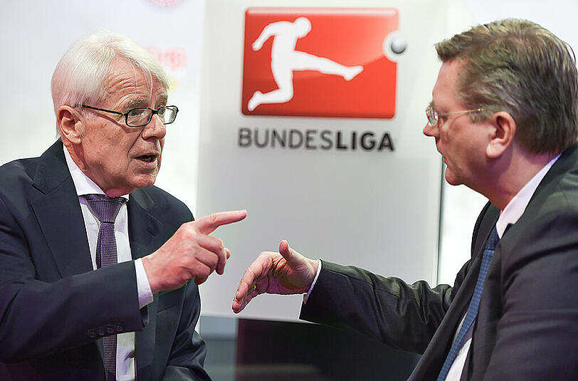 DFL-Präsident Reinhard Rauball und der designierte DFB-Präsident Reinhard Grindel.