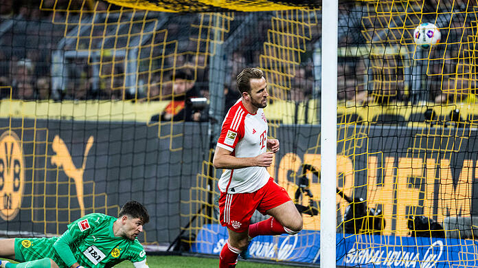 Harry Kane mit dem Doppelpack gegen Borussia Dortmund.