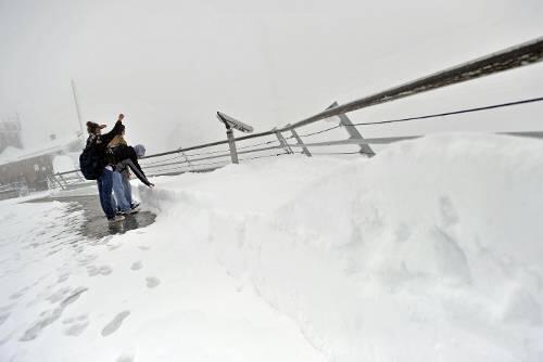 Unverhofft: Neuschnee auf der Zugspitze
