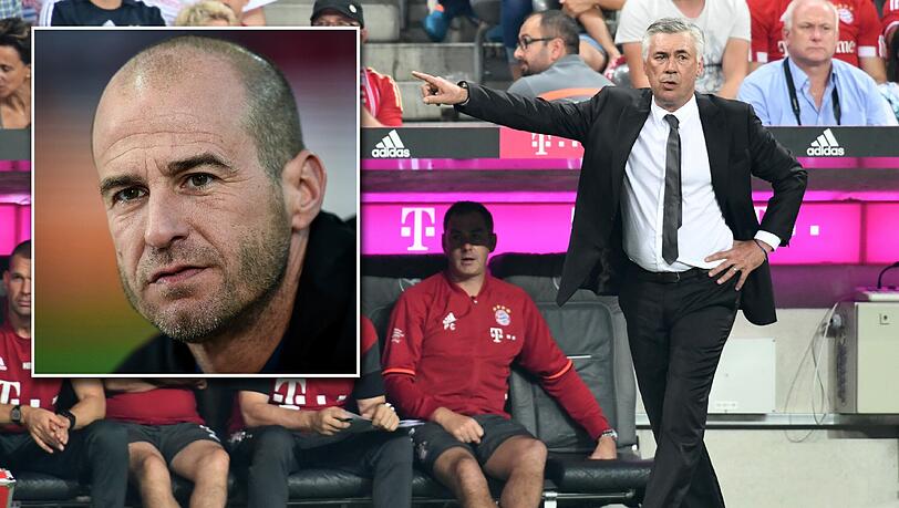 ARD-Experte Mehmet Scholl (kleines Bild) kritisierte Ancelotti-Vorgänger Pep Guardiola. ARD-Experte Mehmet Scholl (kleines Bild) kritisierte Ancelotti-Vorgänger Pep Guardiola.