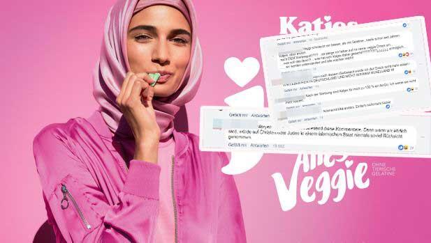 Auf Facebook und Twitter hagelt es Hass-Kommentare für Katjes. Auf Facebook und Twitter hagelt es Hass-Kommentare für Katjes.