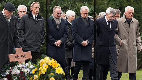 Die Fußball-Prominenz nimmt Abschied von Udo Lattek. Bilder von der Trauerfeier in Köln.