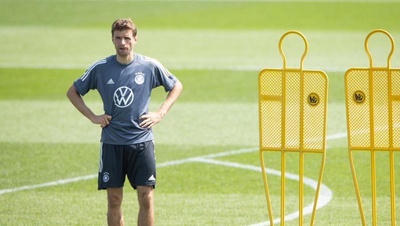 Thomas Müller beim Training der deutschen Nationalmannschaft.