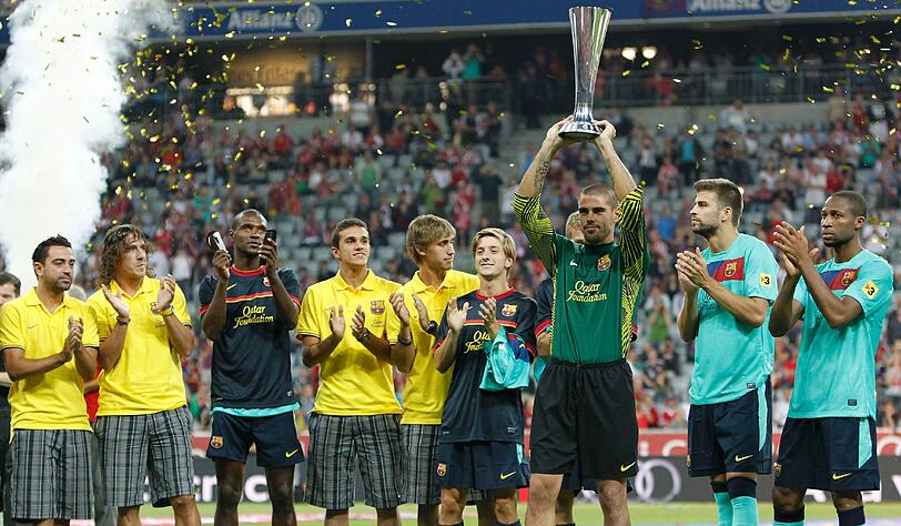 Am Ende jubelte der FC Barcelona. Der Champions-League-Sieger gewann das Finale im Audi Cup gegen den FC Bayern Münchenmit 2:0. Die Bilder vom Spiel.