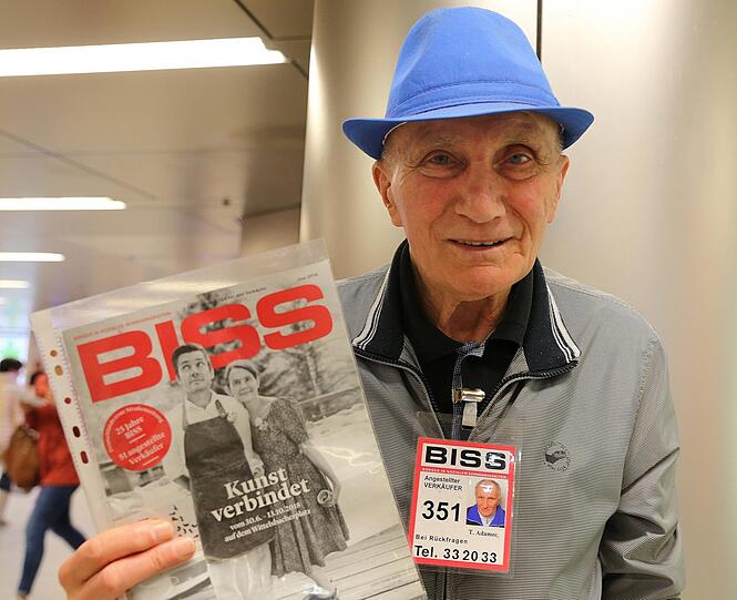Seit 1993 gibt's in München die Obdachlosen-Zeitschrift "Biss" &ndash; und genau seit 20 Jahren verkauft sie der 80-jährige Tibor Adamec.