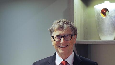 Der US-Milliardär Bill Gates in einem Hotel in Lyon am Rande der Geberkonferenz des Globalen Fonds zum Kampf gegen Aids, Tuberkulose und Malaria.