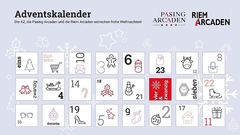 Ab 1. Dezember verlost die AZ gemeinsam mit den Pasing Arcaden und den Riem Arcaden täglich tolle Preise!