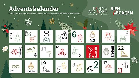Ab 1. Dezember verlost die AZ gemeinsam mit den Pasing Arcaden und den Riem Arcaden täglich tolle Preise!
