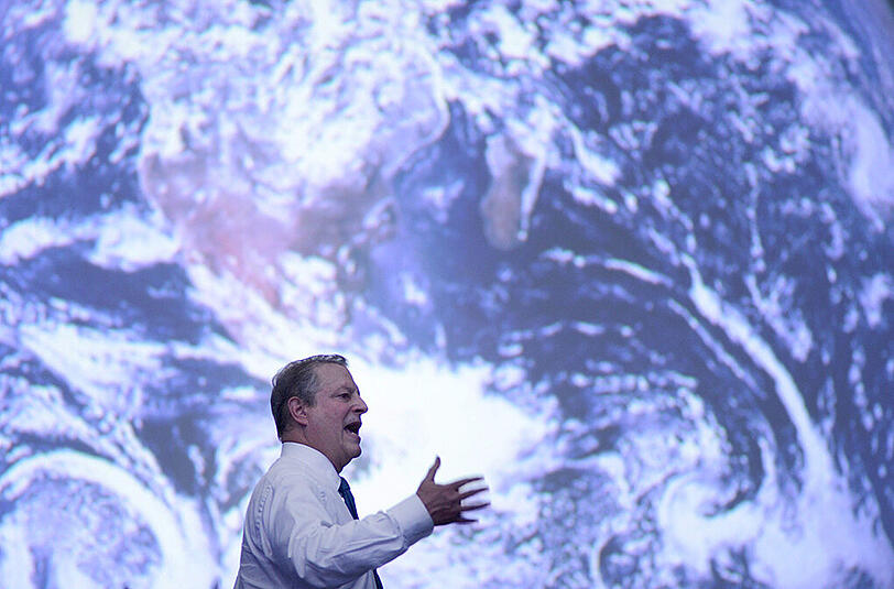 Der ehemalige US-Vizepräsident Al Gore spricht auf dem Klimagipfel in Peru.