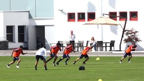 Das Training der Zurückgebliebenen beim FC Bayern. Das Training der Zurückgebliebenen beim FC Bayern.