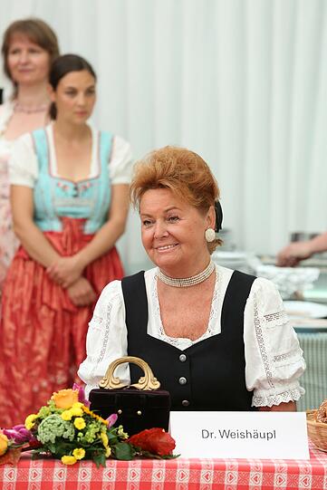 Gaby Weishäupl bei der Probe.