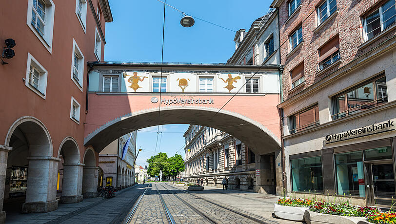 Die Filiale der Hypovereinsbank bei den Fünf Höfen. (Archivbild)