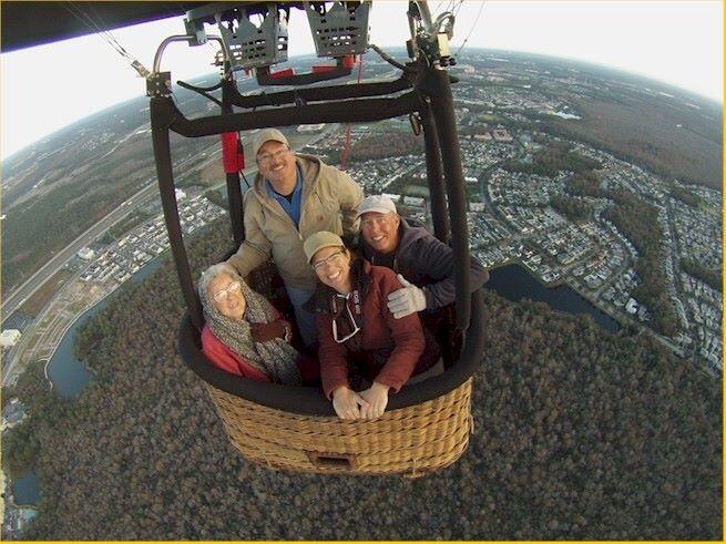 Ihr großer Traum: in einem Heißluftballon fahren.