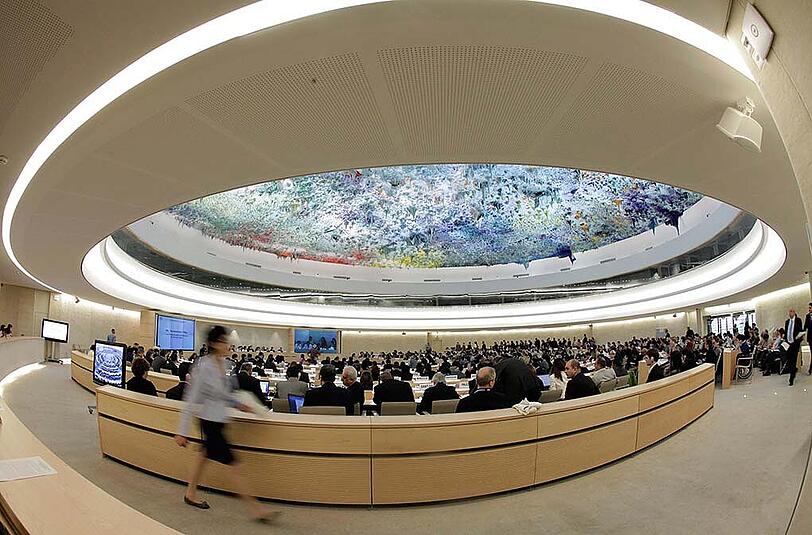 Der UN-Menschenrechtsrat in Genf wurde 2006 gegründet. Russland ist vorerst nicht mehr dabei.