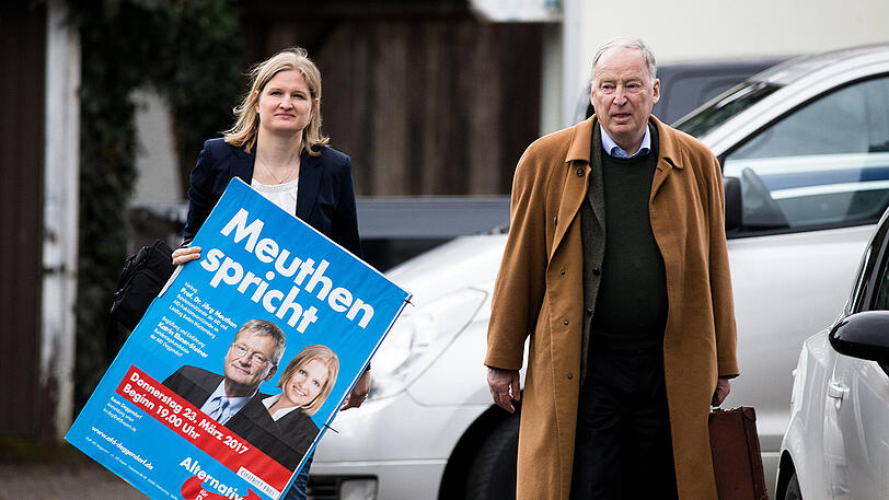AfD-Vize Alexander Gauland kam als Redner ins Maisacher Bräustüberl.