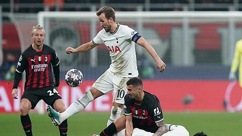 0:1 mit Tottenham Hotspur beimAC Mailand: Harry Kane (M.).