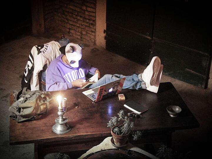 Beim Chillen: Rapper Cro