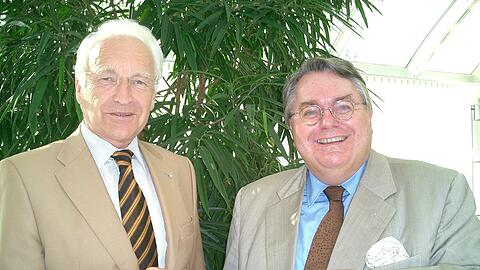 Stoiber mit seinem Spezl Gerhard A. Meinl.