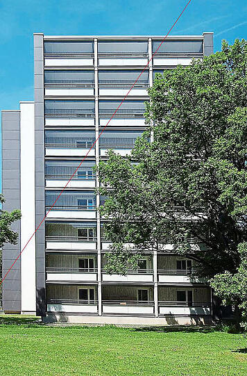 Pertisaustraße 7: Vom 60er-Jahre-Klotz zu einem eleganten Wohnhaus für betreutes Wohnen und Familien.