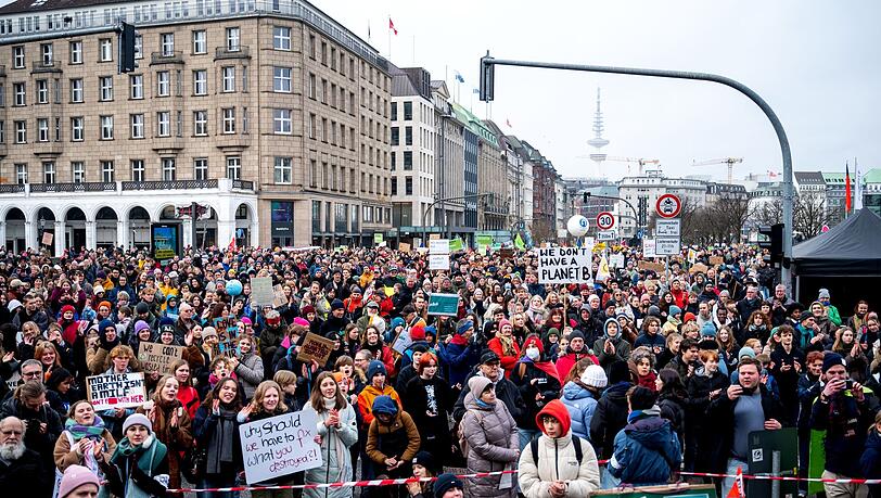 Protest auch in Hamburg. Fridays for Future hatte an mehr als 250 Orten bundesweit Aktionen geplant.