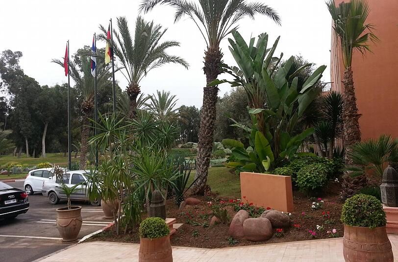 Der FC Bayern München bei der Klub-WM in Marokko: Bilder aus dem Mannschaftshotel "Tikida Golf Palace" in Agadir.