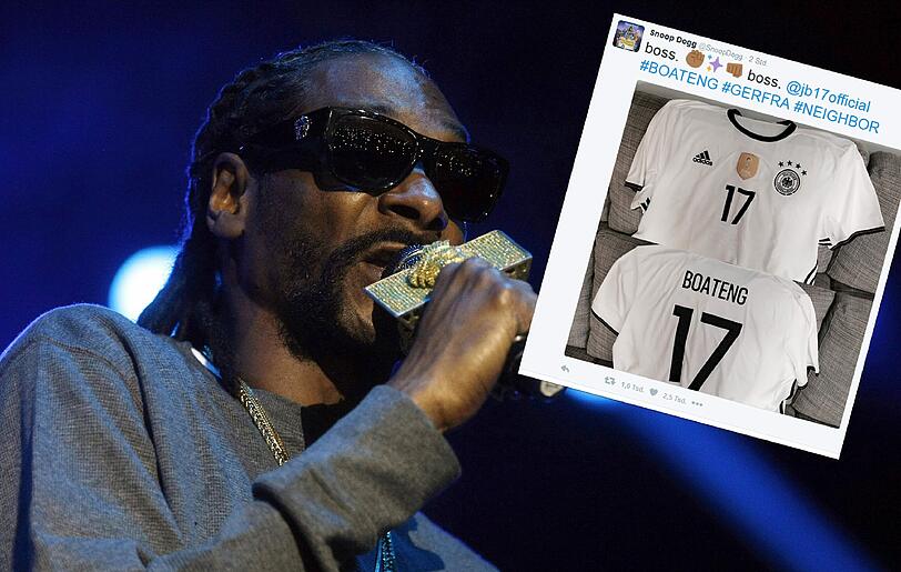 Zahlreiche Fans bekennen sich seit Beginn der Fußball-Europameisterschaft zu Boateng. Auch Rapstar Snoop Dogg wünscht sich den Fußballer als Nachbarn.