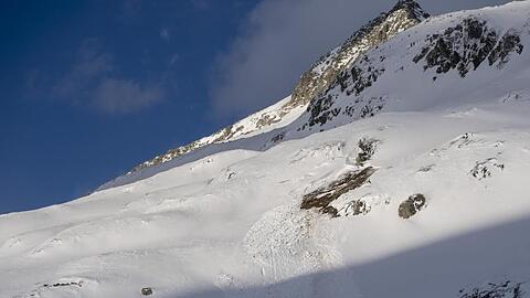 Die Skipiste, auf der die gewaltige Lawine niedergegangen ist.