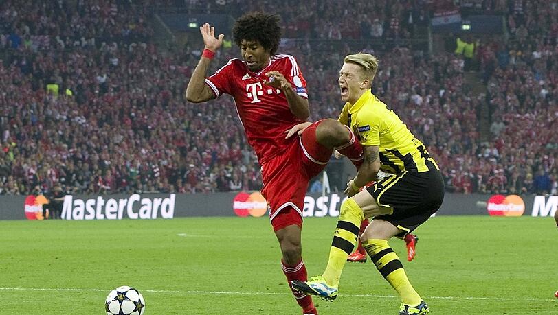 "Sowas sollte einem Innenverteidiger nicht passieren - es passiert aber", sagt der frühere Bayern-Star Dante, der jetzt bei OGC Nizza spielt, über sein Foul an Dortmunds Reus im CL-Finale 2013. Fotos: imago