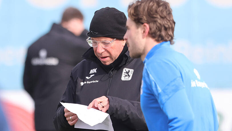 1860-Trainer Markus Kauczinski (l., hier mit David Philipp), hat die L&ouml;wen mit klaren Prinzipien und konsequenten Entscheidungen wieder auf Kurs gebracht.