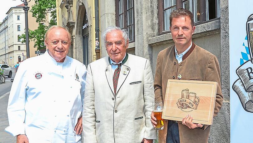 Von links: Alfons Schuhbeck, Horst Wurm und Armin Gastl wollen die bayerische Bierkultur erhalten und fördern.