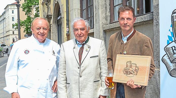 Von links: Alfons Schuhbeck, Horst Wurm und Armin Gastl wollen die bayerische Bierkultur erhalten und fördern.