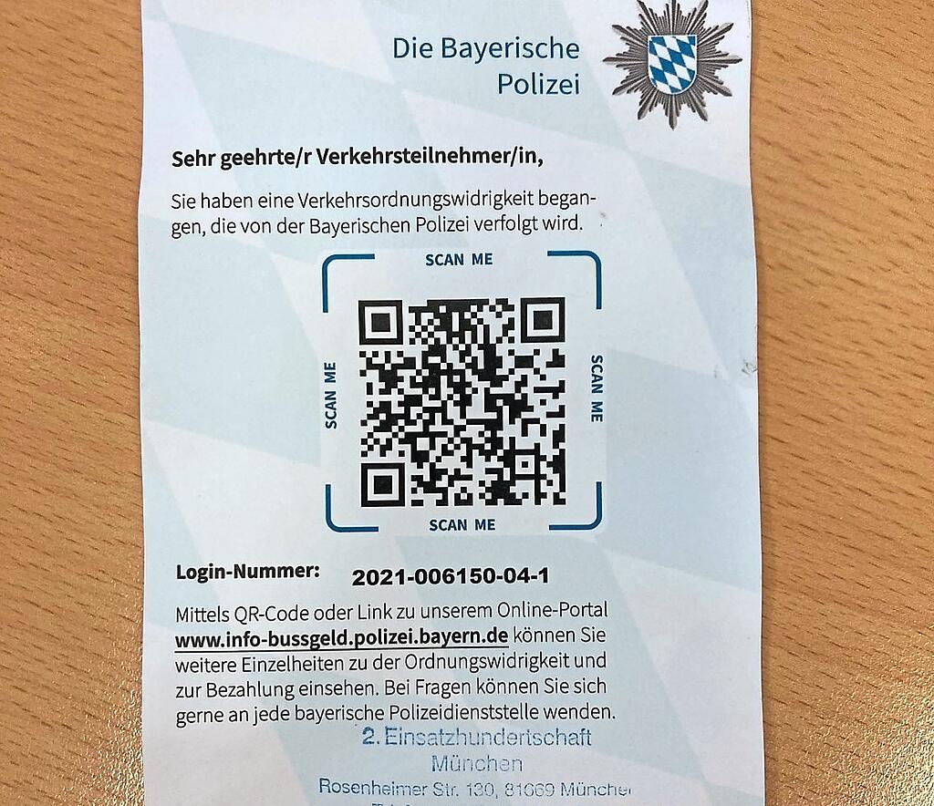 QRCodeKnöllchen Wenn der Strafzettel unbezahlbar ist Abendzeitung München